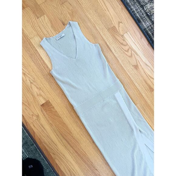 ALLSAINTS Rassa Ribbed drop waist sweater  Dress V-neck, sleeveless, small midi - Picture 9 of 13